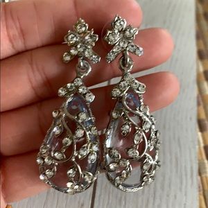 Crystal Statement Tear Drop Earrings